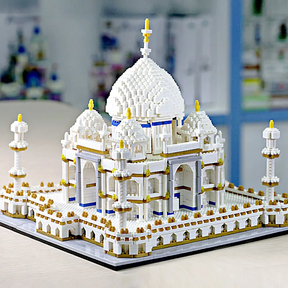 9914-Mini-Blocks-World-Famous-Architecture-Taj-Mahal-3D-Model-Building-Blocks-3950-Pcs-Bricks-Creator