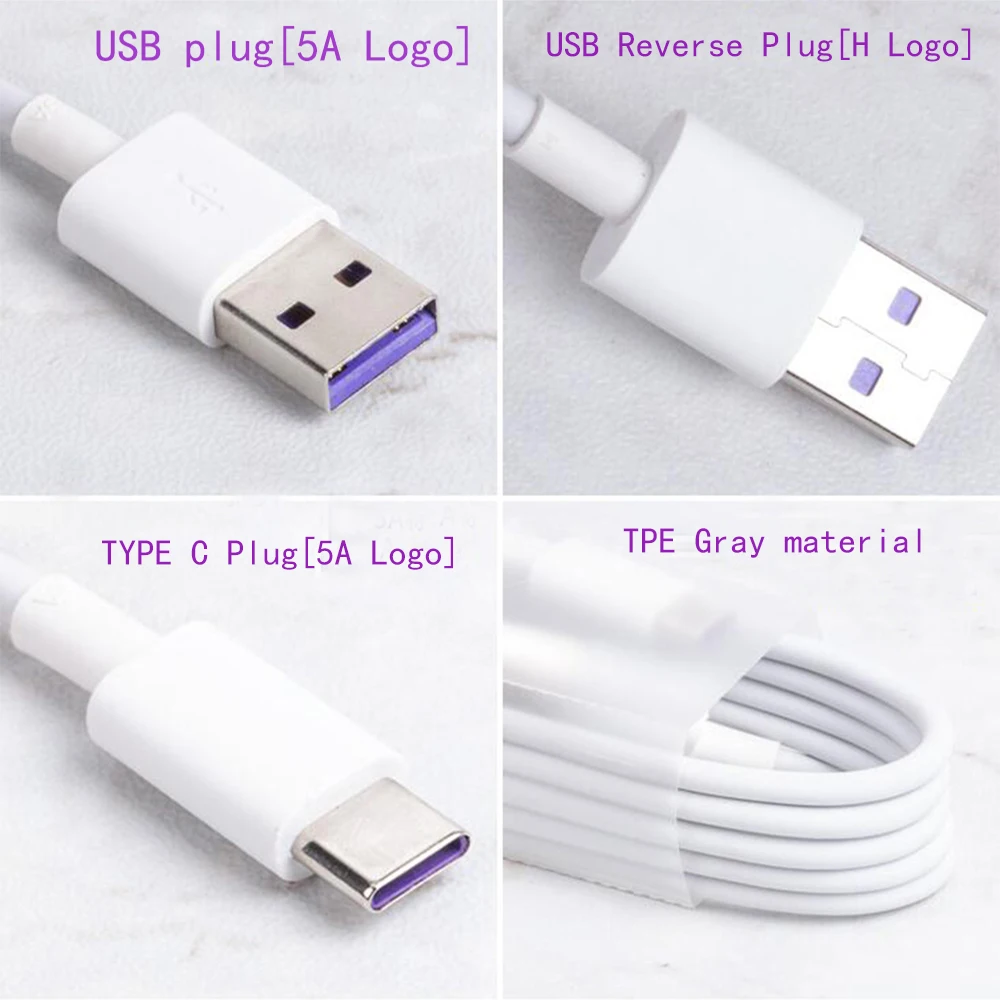 Supercharge huawei USB 5A type C кабель P30 P20 Pro lite Mate20 10 Pro P10 Plus lite USB 3,1 type-C Супер зарядный кабель