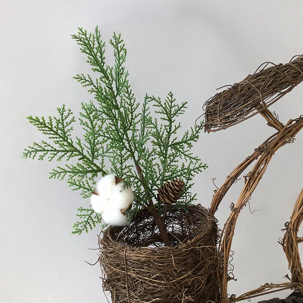 Искусственные листья Cypress имитация цветка Рождественское украшение свадебный