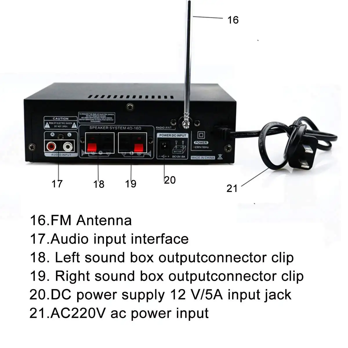 110 V/220 V 2 канала bluetooth автомобильный усилитель звука светодиодный Экран дисплея автомобиля аудио усилители Мощность Hi-Fi стерео Бас Динамик радио