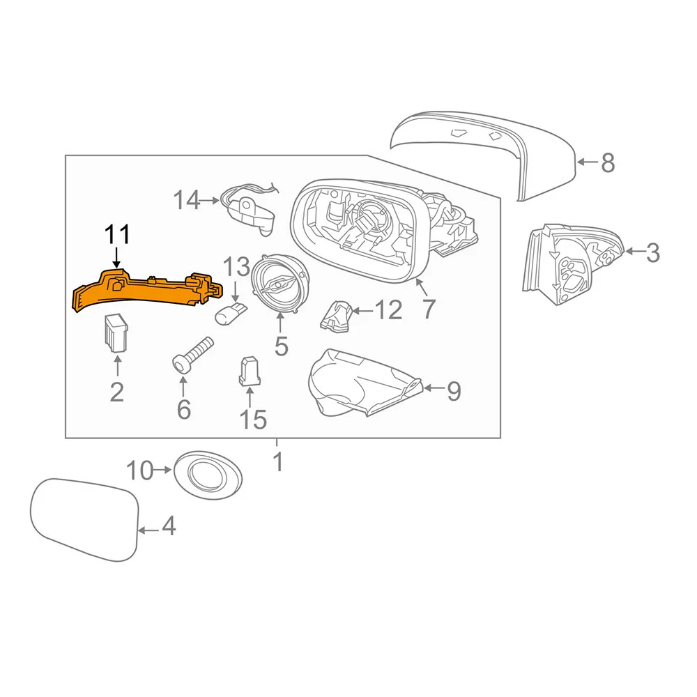 31299384 для Volvo S60 V40 V60 S80 S80L зеркало Поворотная сигнальная лампа-индикатор влево/вправо 31402415 31371518