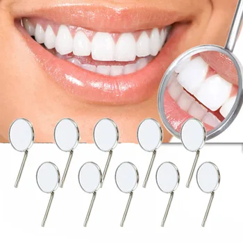 

10pcs/set 2.2cm Dental Mouth Mirror Reflector Dentist Equipment Stainless Steel Dental Mouth Mirror Oral Care Tool Set