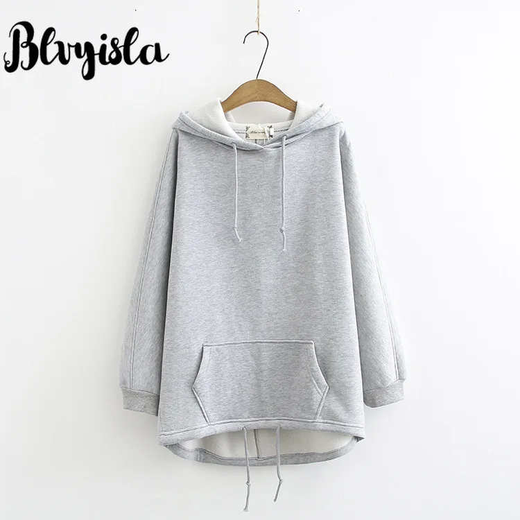 Najtaniej Blvyila 100kg kobieta Solid Color zagęścić czas wolny sport utrzymać ciepły polar zima bluza z kapturem garnitury Oversize dres zestaw