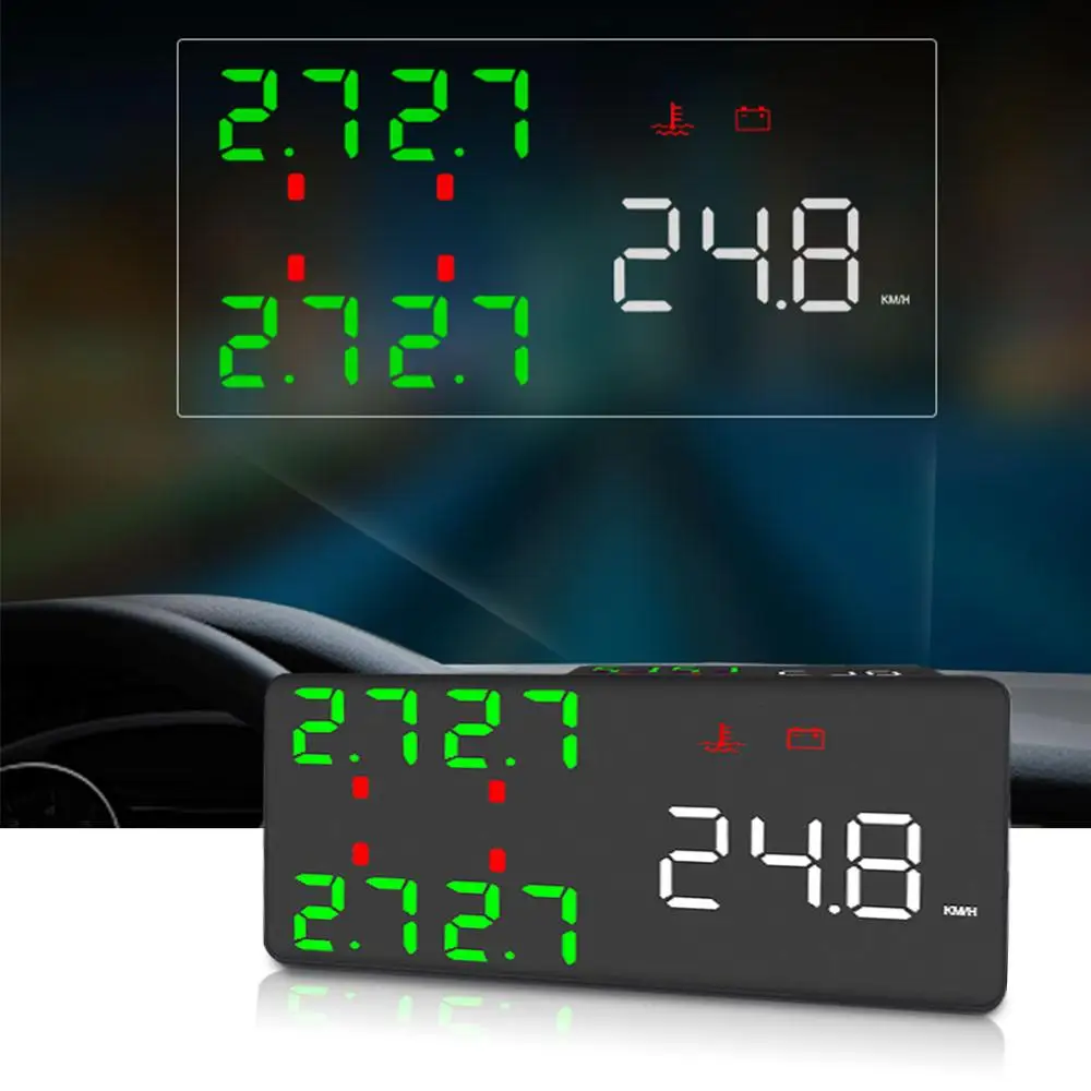 

Auto parts Time Projector Windshield Head-up Display Car Small Object Car LED Monitor Car interior accessories 1kit Fast shipp