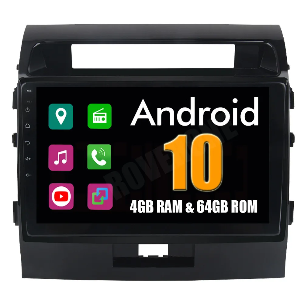 RoverOne для Toyota Land Cruiser LC200 2008 2013 Android 10 Авторадио Bluetooth Автомобильный GPS Радио стерео