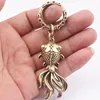 100% Brass Handicraft Goldfish Casting Good Luck Car Button Keychain Tibetan Bronze Bell Creative Gift Home Decoration Pendant ► Photo 3/6