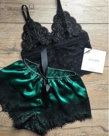 Сексуальная кружевная Женская пижама тонкое нижнее белье модная из