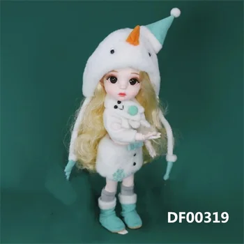 

28 Movable Joints 28cm BJD Doll With Full Outfits Dress Wig Shoes Makeup Girls collection kids toys Christmas birthday