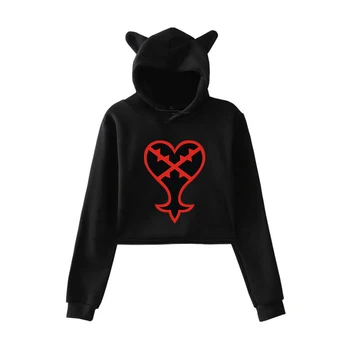

Kingdom Hearts Cat Crop Top Women Hoody Aikooki New Arrivals Fashion Harajuku Trend Sweatshirts Hoodie Sexy Hooded Pullovers 200