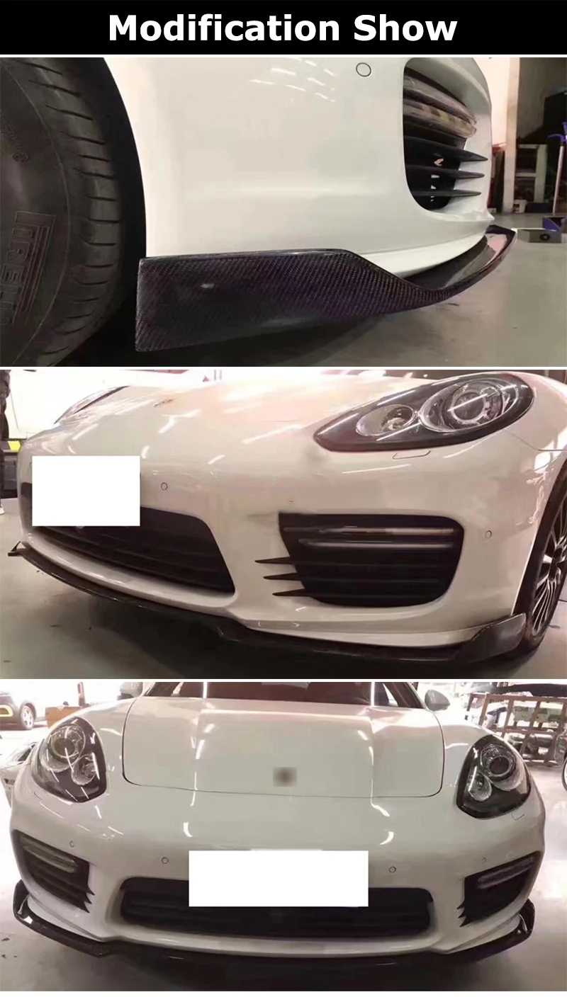 Panamera углеродное волокно передний бампер спойлер диффузор для Porsche Panamera модифицированный турбо автомобильный комплект кузова 2010