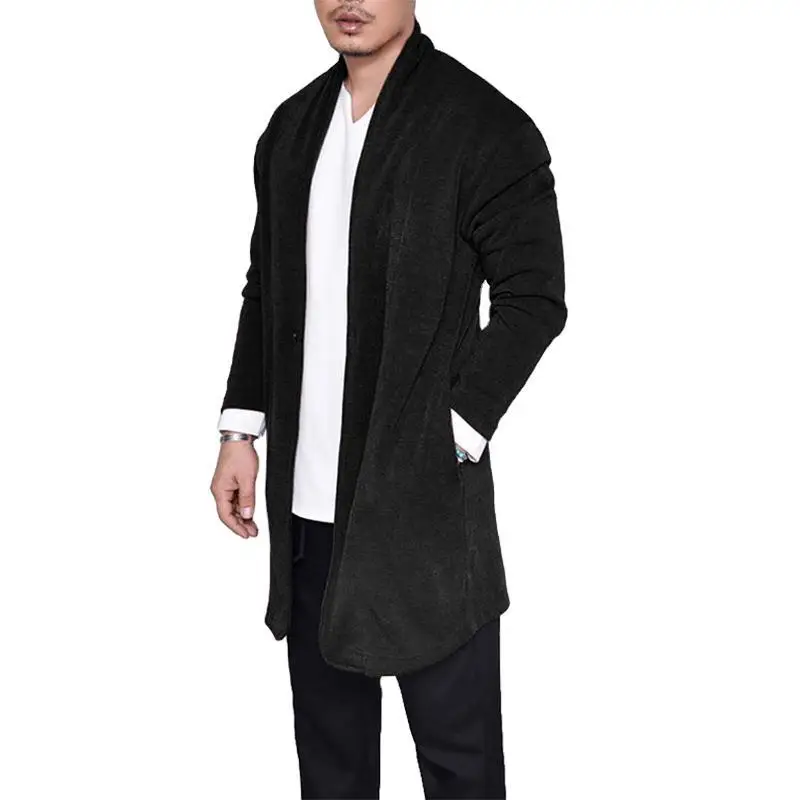 Men's Cotton Cardigan Autumn Spring Warm Comfortable Solid Spacious Pocket Long Clothes Knitted Casual Hombre Coats Pull Homme Men's Cotton Cardigan Autumn Spring Warm Comfortable Solid Spacious Pocket Long Clothes Knitted Casual Hombre Coats Pull Homme