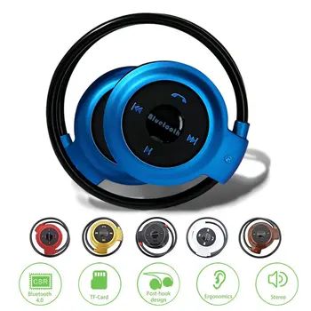 

Ear Hook Mini Sports Wireless Bluetooth Headset Hi-Fi Handsfree Stereo Earphone Headphone TF Card For MP3 Player
