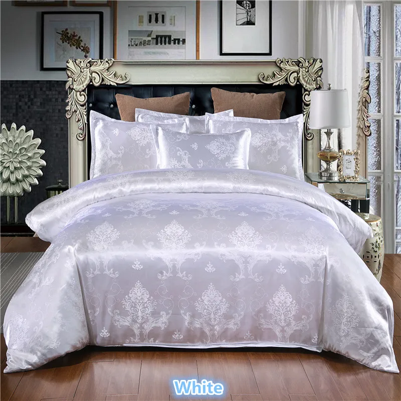 Роскошная шелковистая жаккардовая ткань пододеяльник подушка Shams набор 9 размер одиночный Твин двойной Полный queen King размер одеяло постельные наборы