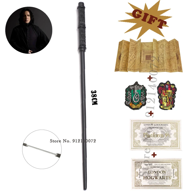 Severus Snape Wand Metal Core Cosplay Harri Potters with the Marauder's Map 2 Tickets Lables No Box Kids Christmas Toy |