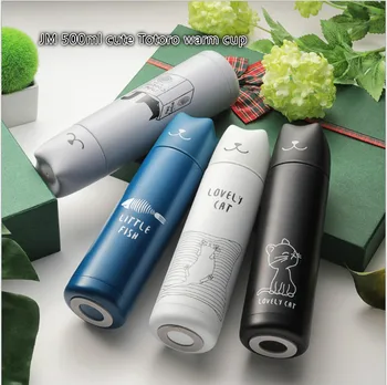 

2020 500ml Cute Totoro Cat Thermos Cup Double Wall Stainless Steel Vacuum Flask Thermal Insulation Tea Coffee Termos Bottle Mug