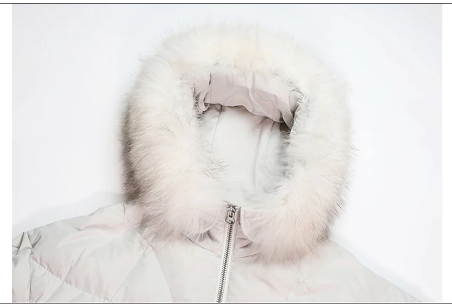 White Duck Down Parka Winter Warm Outwear Winter Long Coat Women Hooded Long Down Jacket Women's Thick Fashion Down Parkas