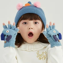 Детские перчатки с открытыми пальцами, зимние теплые детские перчатки, спортивные перчатки для мальчиков и девочек, перчатки для велоспорта, кемпинга, туризма, рыбалки, катания на лыжах