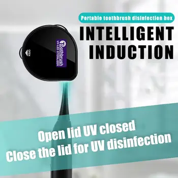 

UV-C ABS+PC Bathroom Toothbrush Sterilizer Sterilizer Portable Fashion Holder Lights, Toothbrush Disinfection Uv Home Business