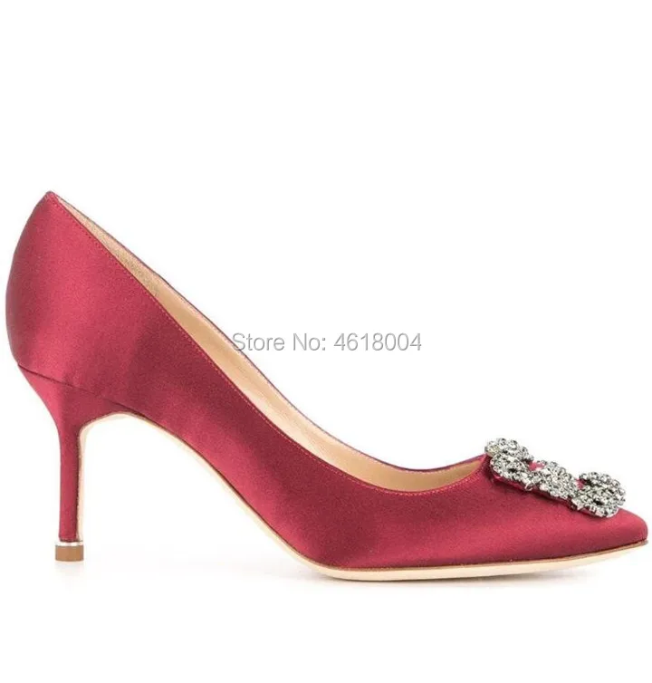KALMALL свадебные туфли на квадратном каблуке, украшенные кристаллами; zapatos mujer; Роскошные женские туфли на высоком каблуке 8 см, украшенные стразами