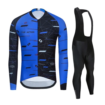 

Autumn Pro Team Long Sleeve Cycling Jersey Pants Set Cycling Clothing Suits Road Bike Jerseys Bicycle Clothes Cycling Kit Mens