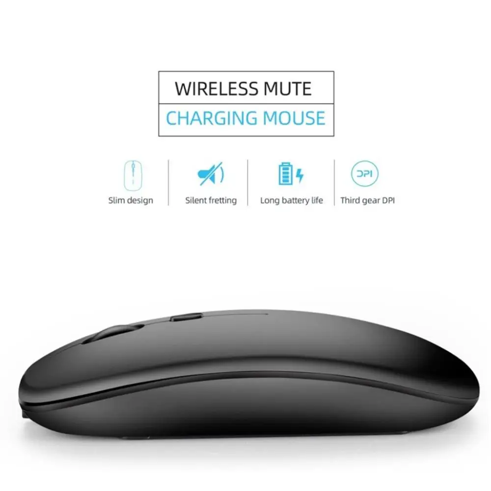 Беспроводная мышь Bluetooth 5,0 Бесшумная Вертикальная перезаряжаемая эргономичная мышь 2,4 ГГц USB оптическая мышь для ноутбука ПК