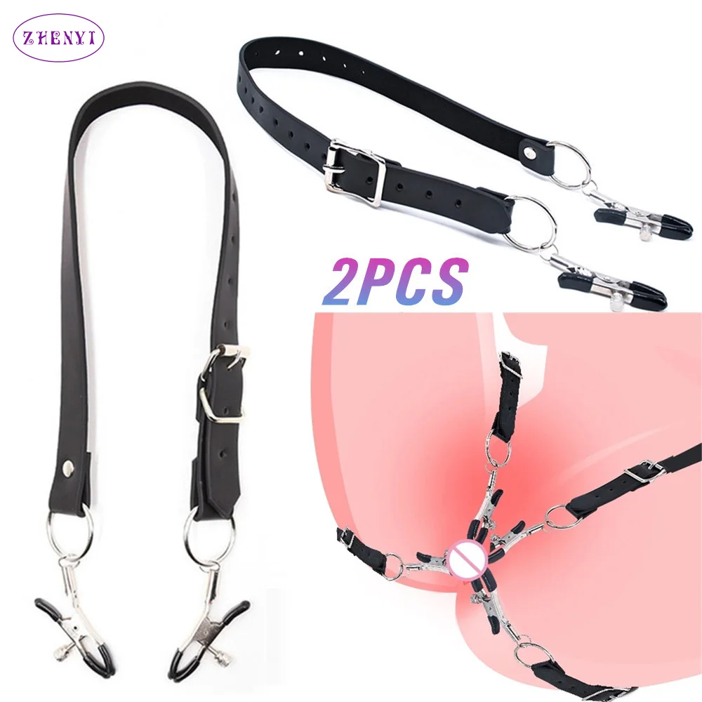 BDSM Labia Spreader Clip Nipple Clitoris Clamps SM Bondage Kit Adult Games Vagina Stimulator G-Spot Massage Sex Toys For Women