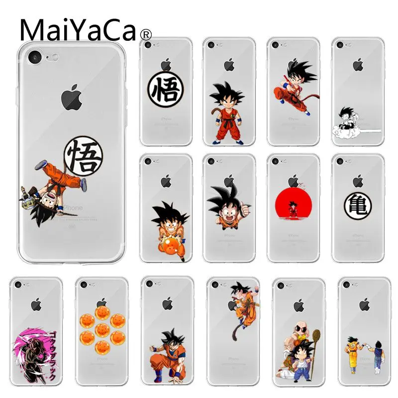 

MaiYaCa Son Goku Dragon Ball DIY Painted Phone Case for iPhone 8 7 6 6S Plus X XS MAX 5 5S SE XR 10 Fundas Capa