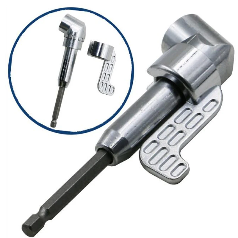  105 Degree 1/4 Hex Shank Angle Extended Turning Chuck for Electric Drill Screwdriver Power Tool Acc