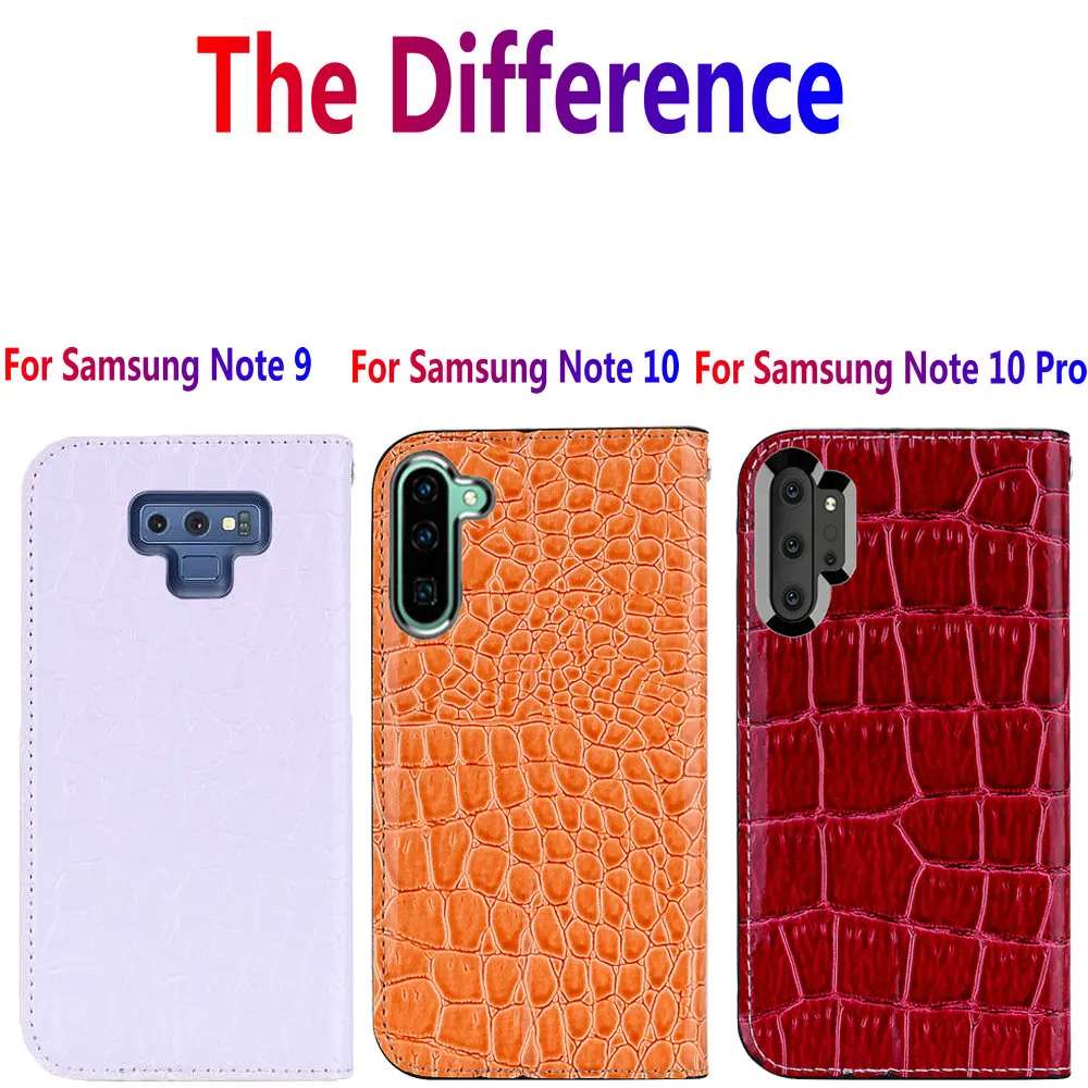 Шикарный чехол для samsung Note 9 10 Plus PU крокодиловый Аллигатор кошелек флип-чехол для coque galaxy note 10+ 9 блестящий чехол для телефона