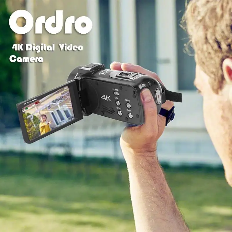 Ordro AC7 4K UHD цифровые видеокамеры FHD 24MP 120X цифровой зум 10X оптический WiFi DV мини видеокамеры Cam