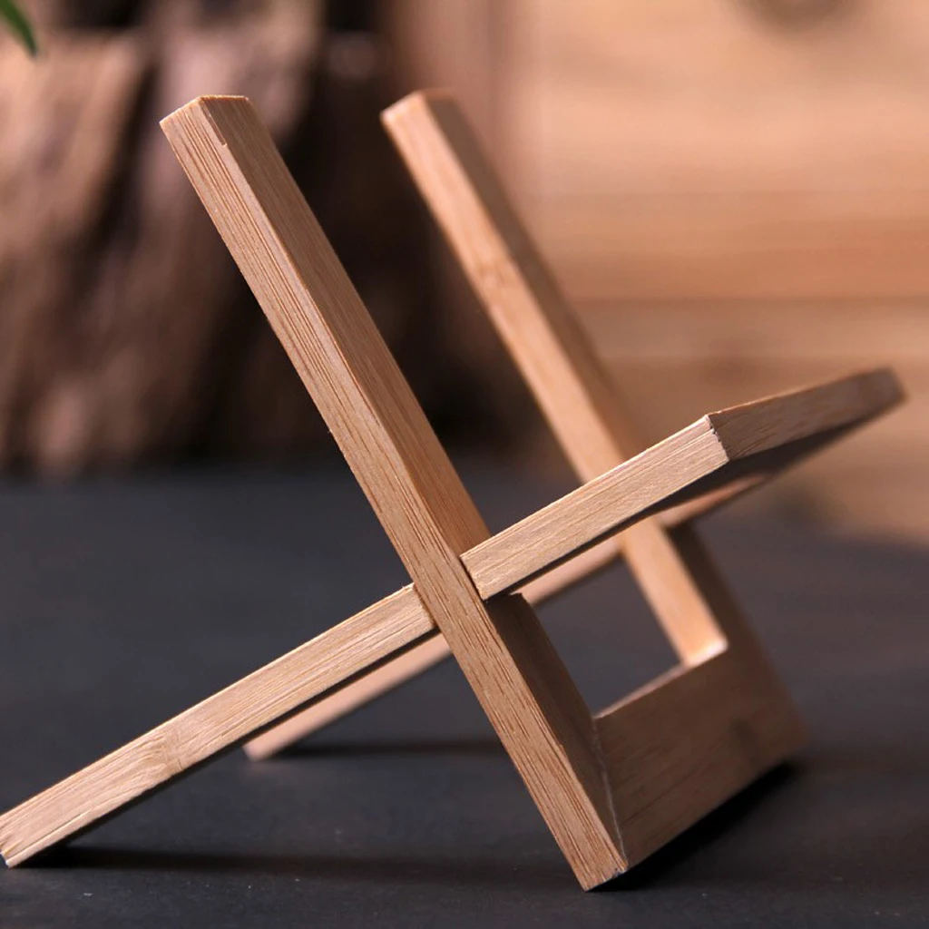 

Natural Wood Easel Photo Painting Display Portable Plates Stand Holder Tea Cake Displaying Rack