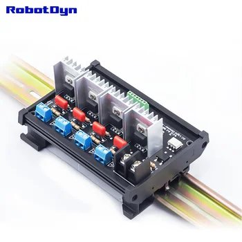 

DIN rail Dimmer Module, 4 Channels, 3.3V/5V logic, AC 8A/300V per channel