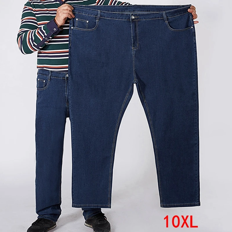 Очень большие мужские джинсы утолщенные 150 кг размера плюс 6XL 7XL 8XL 9XL 10XL талия 130