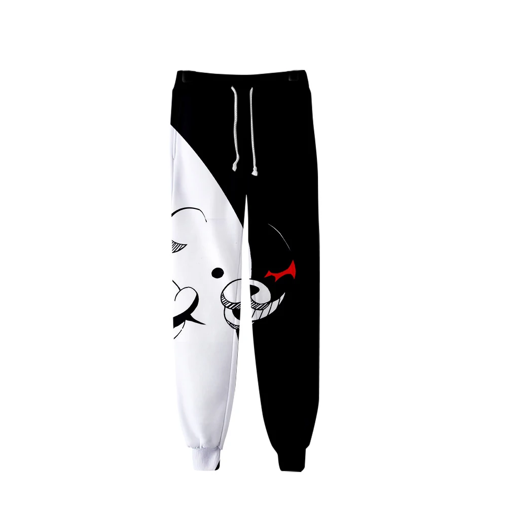 Monokuma спортивные брюки унисекс для ролевых игр повседневные тонкие секции плюс бархат утолщение Хип Хоп брюки