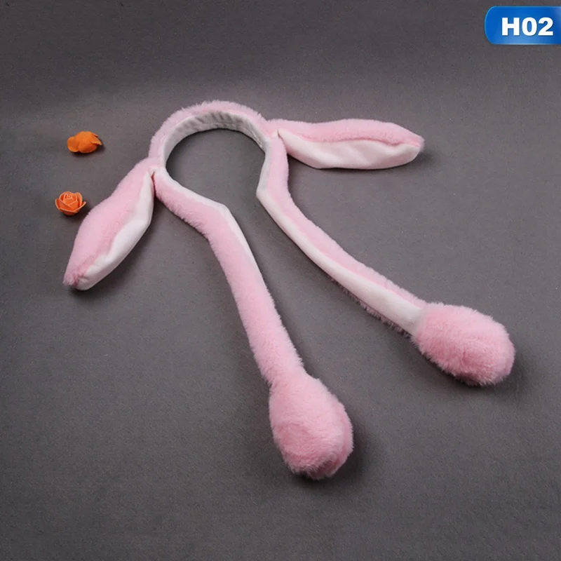 Милый Кролик плюшевая шляпа Забавный Playtoy уха вверх вниз кролик подарок игрушка для детей девушки подруги - Цвет: H02