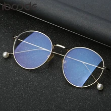 Iboode роскошные женские перламутровые готовые очки для близорукости металлические круглые Рецептурные очки для близоруких женщин близорукие унисекс 1 шт