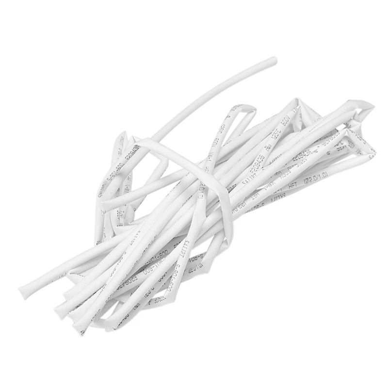 

2mm Dia. White Polyolefin Heat Shrinkable Tube Shrink Tubing 4M