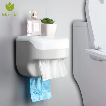 

Hot Sale Wall-mounted Suction Tissue Dispenser Napkin Holder Box Paper Tray Roll Waterproof Toilet Paper Shelf Holder Bathroom