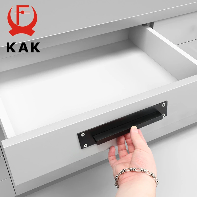 Furniture Handles Kitchen Door Handles KAK Fashion Aluminum Alloy Kitchen Door Handles Cupboard Pulls Drawer Knobs Furniture Room Door Hardware
