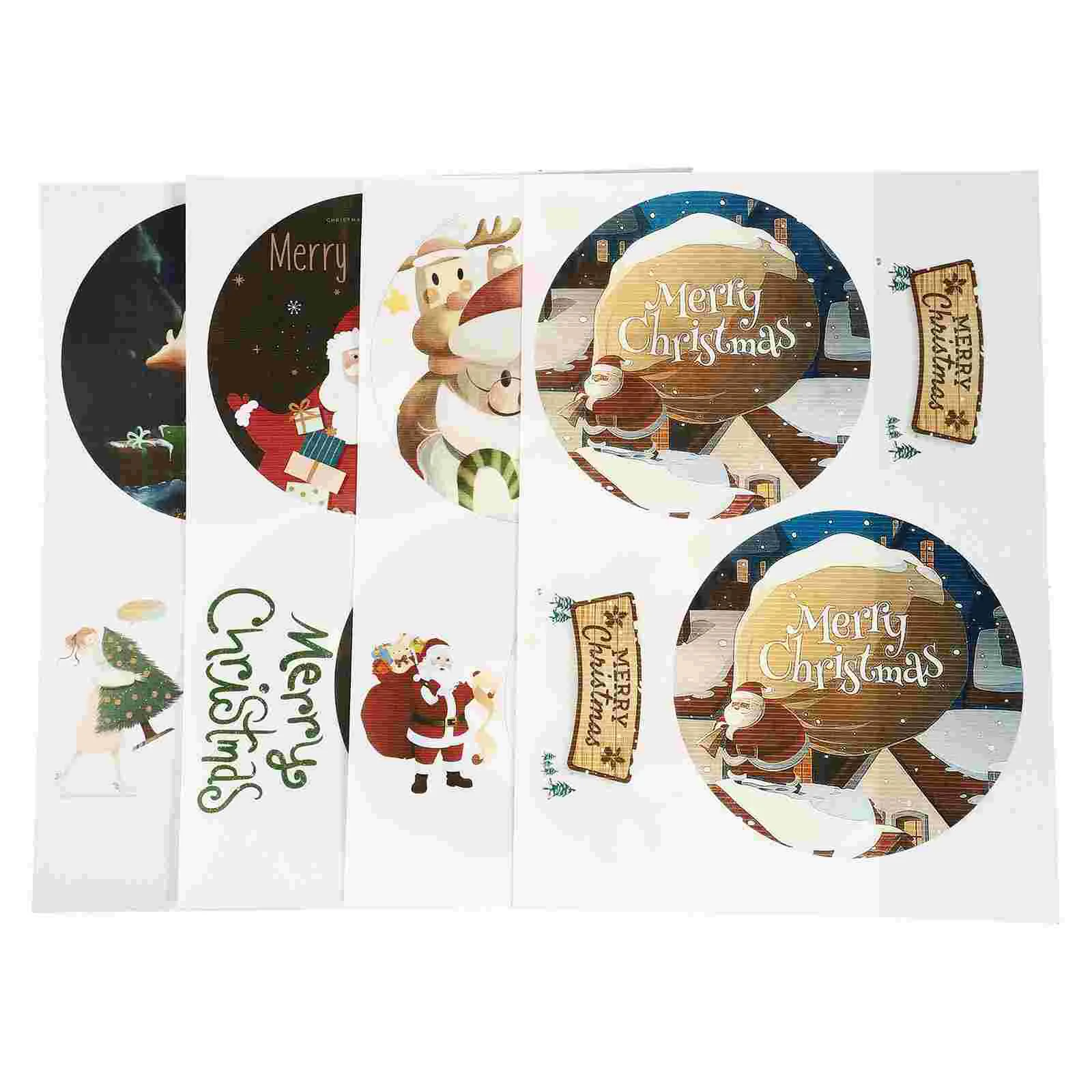 4 Pcs Cupcake Toppers Edible Wafer Paper Ornaments Christmas Cake Decors (Assorted Color) | Дом и сад