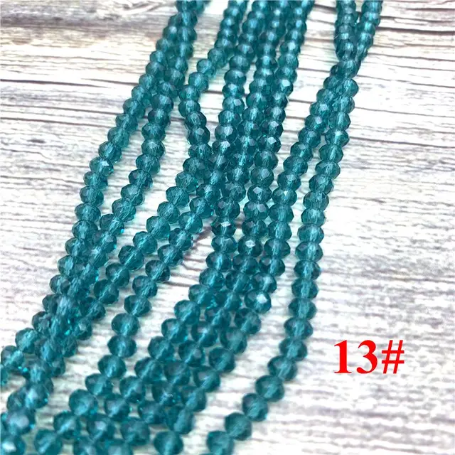 2x3mm/3x4mm/4x6mm Crystal Rondel Beads Faceted Glass Beads For Jewelry Making DIY Female Bracelet Necklace Jewelry NO.13
