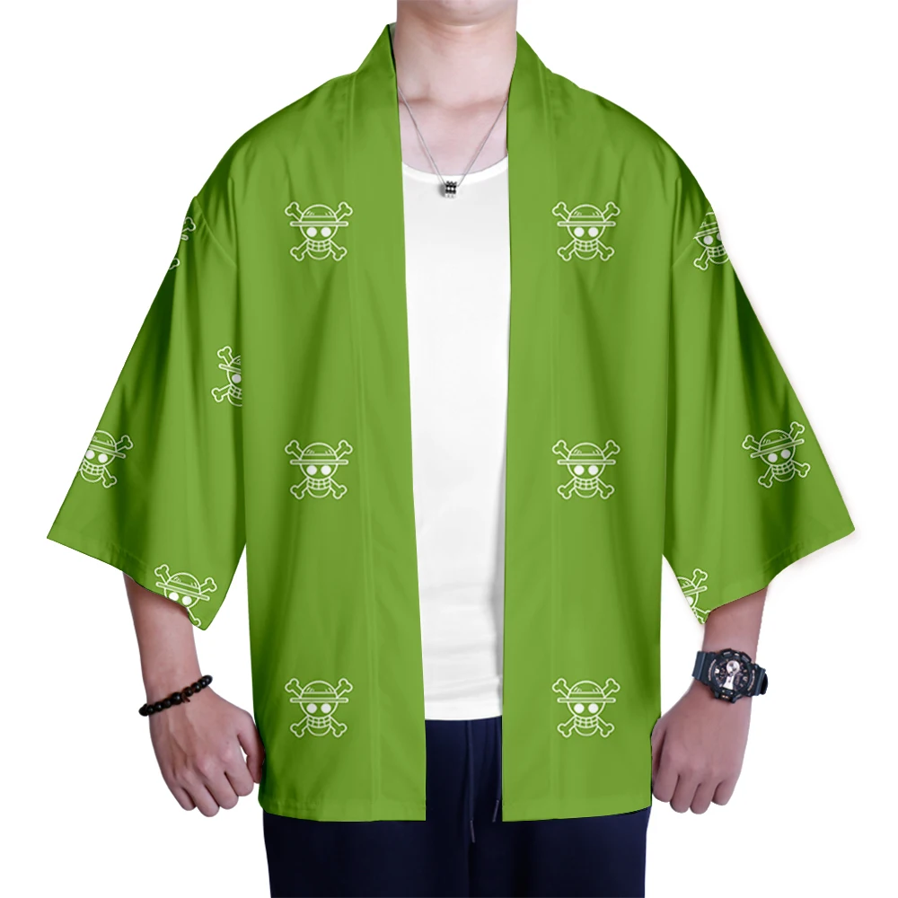 One Piece Japanese Kimono new print Luffy Cardigan Cosplay Shirt Summer Kawai One Piece Kimono cardigan samurai costume clothing