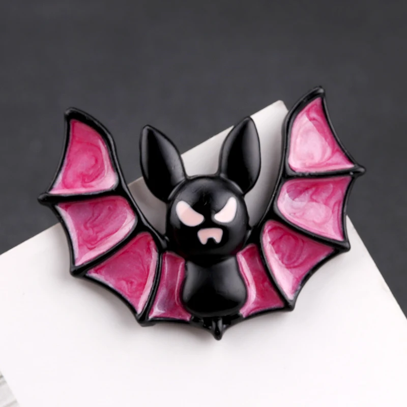 H360139X立体粉色翅膀小蝙蝠胸针1 (12)