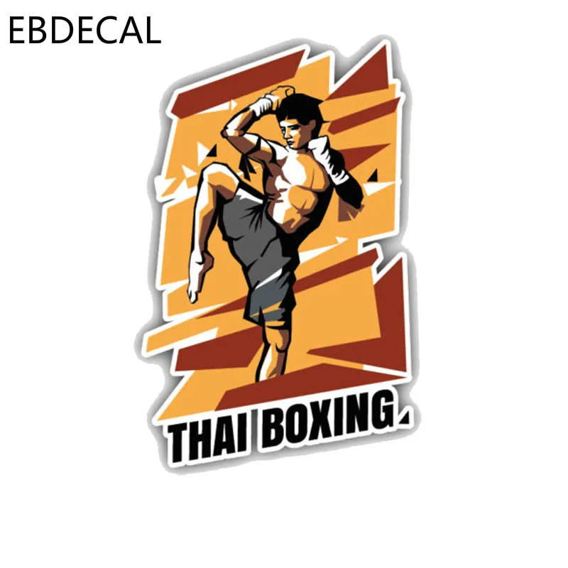 EBdecal Cartoon Thai Boxing Fighter For Auto Car/Bumper/Window/Wall Decal Sticker Decals DIY Decor CT6110 | Автомобили и