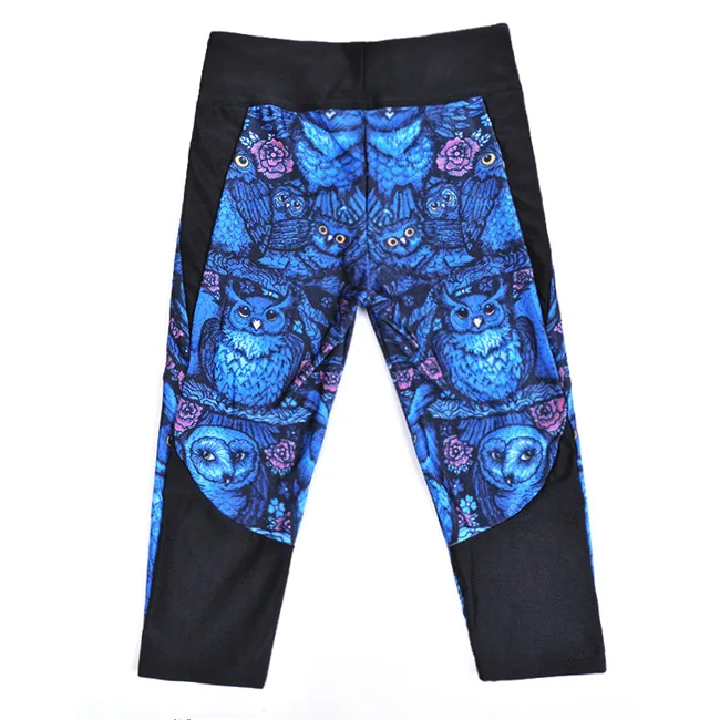 New Fashion Women Legging Cyan Flamingo Printing Leggings High Quality High Waist Woman Pants