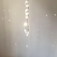 63 мм прозрачная Хрустальная люстра лампа освещение капли кулон Призмы Висячие стеклянные призмы детали Suncatcher домашний/домашний декор 12 шт