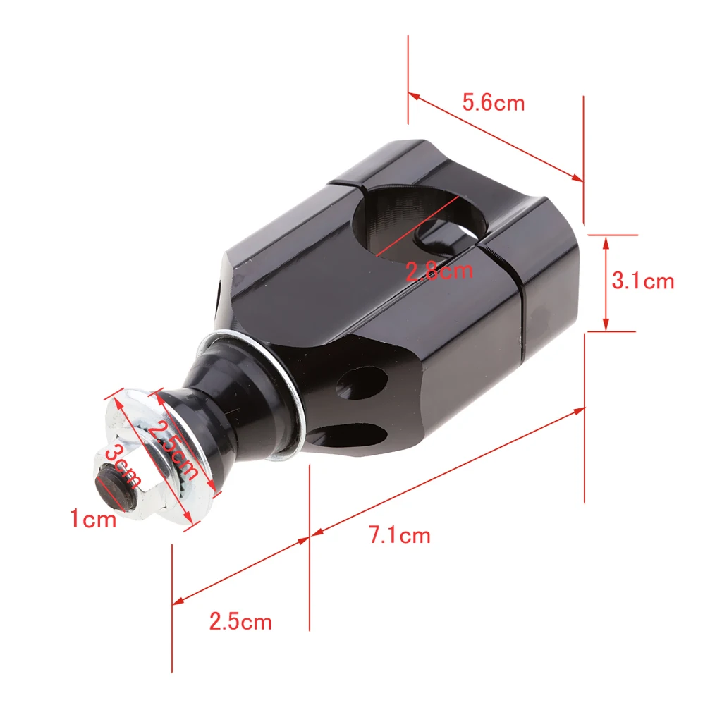 2x 28MM 1 1/8' Handlebar Riser Mount Clamps Motorcycle Dirt Bike ATV Black