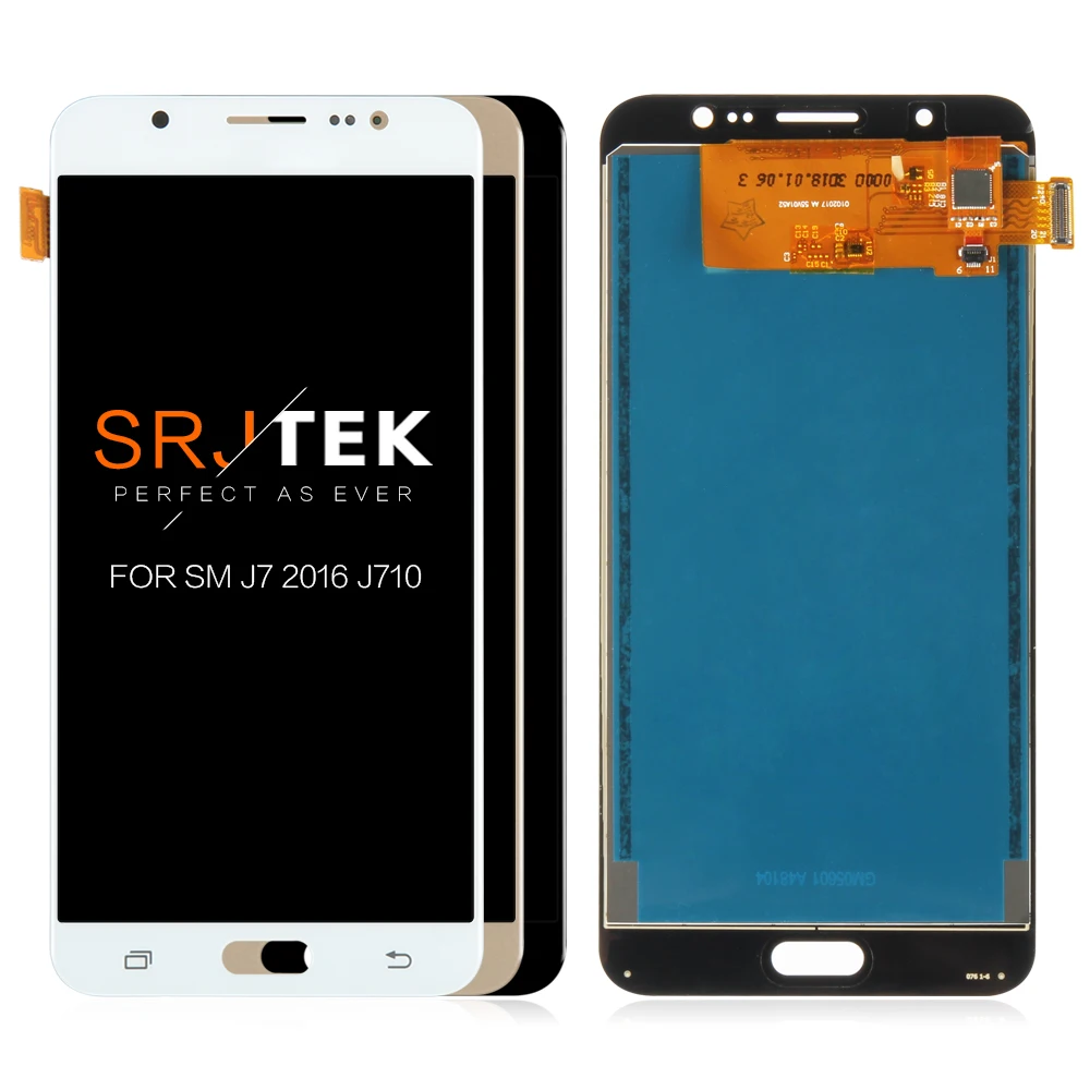 ЖК-дисплей 5 "для Samsung Galaxy J7 2016 регулируемый сенсорный экран с дигитайзером для