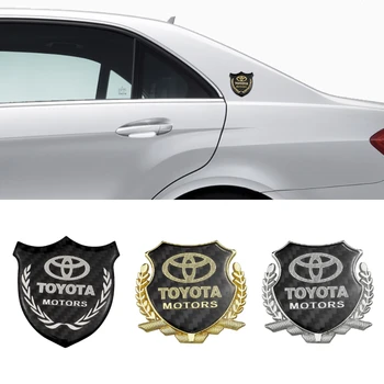 

Metal Carbon Fiber Emblem For Toyota Camry Reiz Yaris Corolla EZ Prado RAV4 CHR Hilux High Lander Sienna Auris Window Sticker