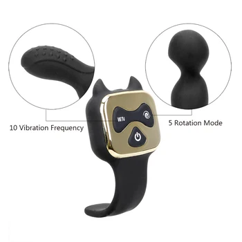 OLO Silicone Butt Plug Heating Vibrator Sex Toys For Women Anal Plug Vibrating Rotating Prostate Massager Sex Product 4